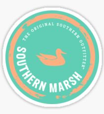 Southern Marsh Sticker — Green/Peach Sticker
