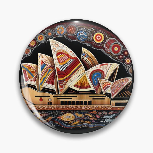 Item preview, Sydney Opera House depicted in the style of traditional Aboriginal art designed and sold by centaurius21.