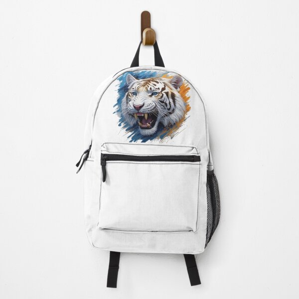 Item preview, Vicious White Tiger Face - Colorful Painting- designed and sold by PolygonPinnacle.