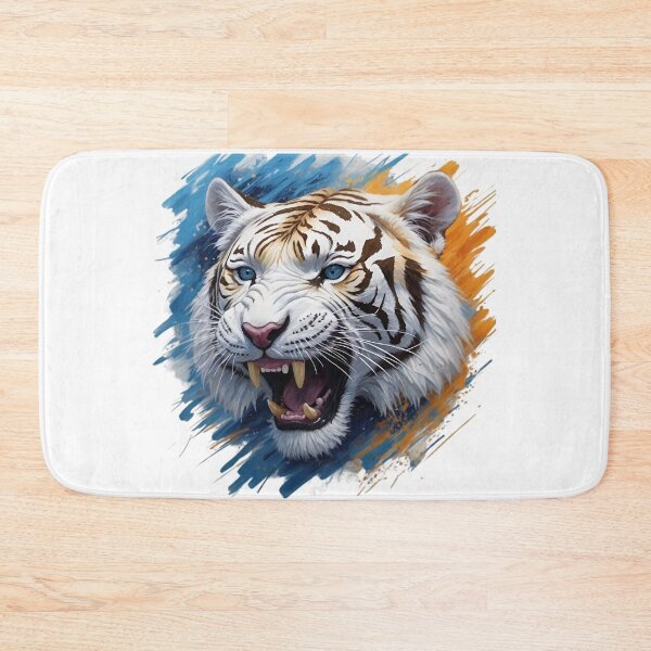 Item preview, Vicious White Tiger Face - Colorful Painting- designed and sold by PolygonPinnacle.