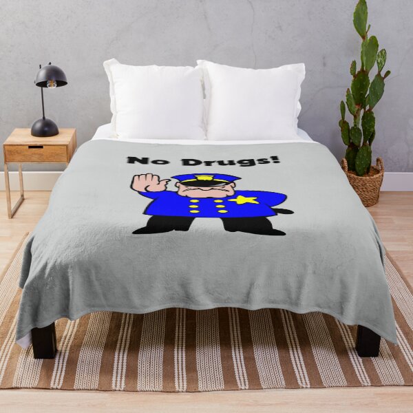 Item preview, No Drugs Cartoon Policeman Anti-Drug Color designed and sold by TinyStarAmerica.
