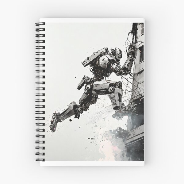 Item preview, A mechanical armor robot- action pose, repelling, climbing a high building designed and sold by creativekrish.