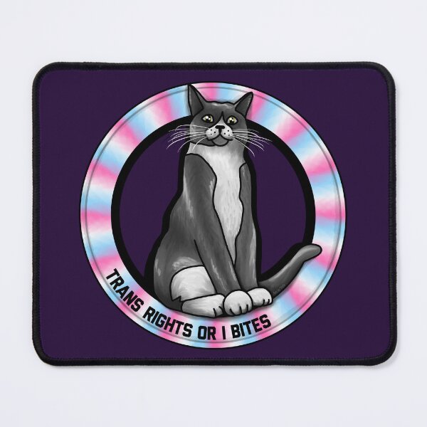 Item preview, Trans Rights Or I Bites Cat designed and sold by Art by Veya.