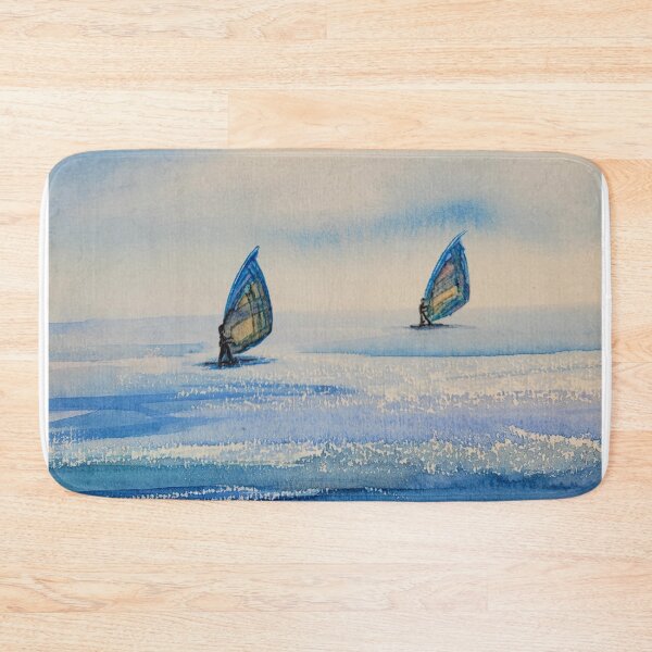 Item preview, Two surfers on the wide sea designed and sold by margikunst.