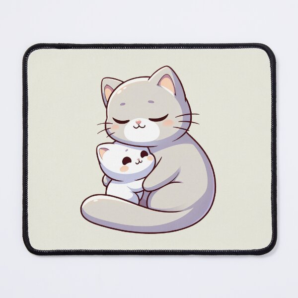 Item preview, Cute Cat and Kitten Hug, Adorable Feline Family designed and sold by madtoyman.