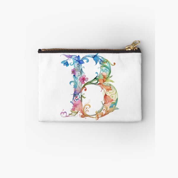Item preview, Letter B beautiful watercolour floral initial monogram designed and sold by PrettyPinkSkies.