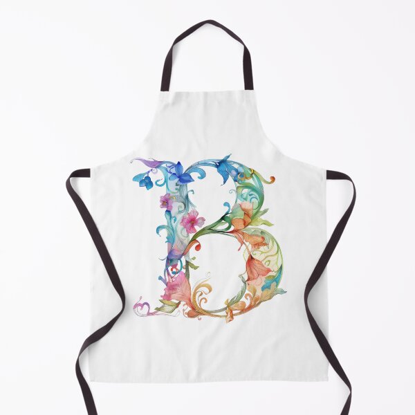 Item preview, Letter B beautiful watercolour floral initial monogram designed and sold by PrettyPinkSkies.