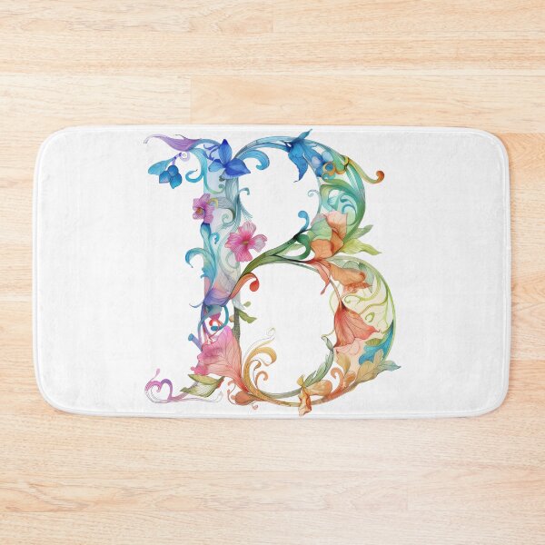 Artikelvorschau, Buchstabe B schönes Aquarell-Blumen-Anfangsmonogramm entworfen und verkauft von PrettyPinkSkies.