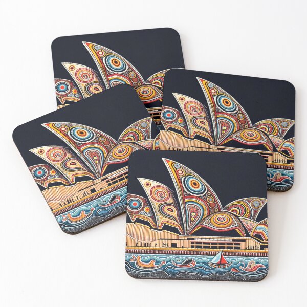 Item preview,  Sydney Opera House depicted in the style of traditional Aboriginal art designed and sold by centaurius21.