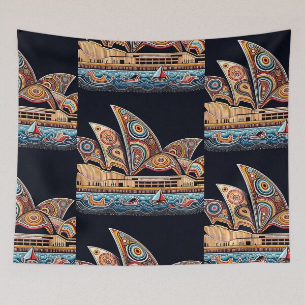 Item preview,  Sydney Opera House depicted in the style of traditional Aboriginal art designed and sold by centaurius21.