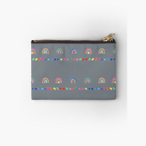 Item preview, BRUSHES AND RAINBOWS en gris designed and sold by by Mònica Roca.