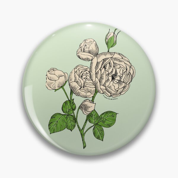 Item preview, Cream Pompon Rose Bloom Full 26-40 Petals In 3+ Rows designed and sold by Rachael Taylor.
