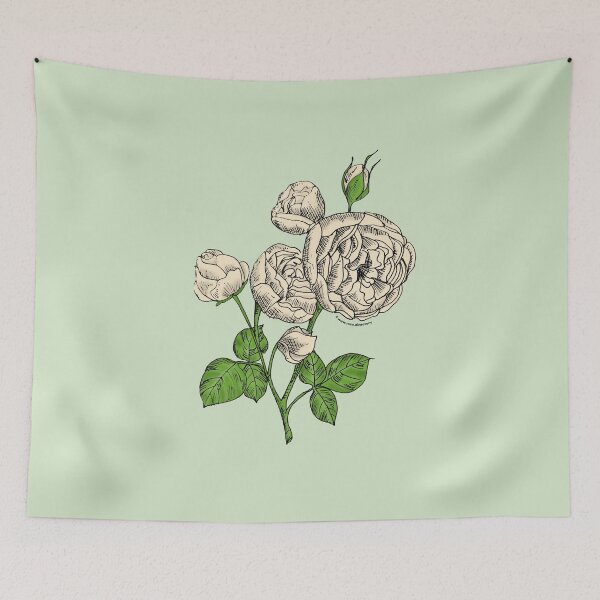 Item preview, Cream Pompon Rose Bloom Full 26-40 Petals In 3+ Rows designed and sold by zenithcreative.