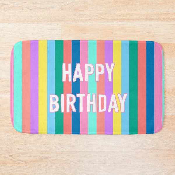 Item preview, Happy Birthday Colourful Stripes designed and sold by Adam Regester.