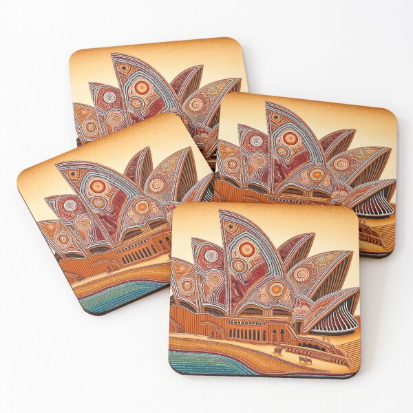 Item preview, Sydney Opera House in the style of traditional Aboriginal art designed and sold by centaurius21.