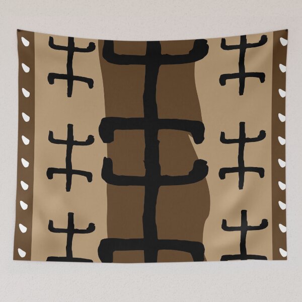 Item preview, African bogolan cloth artwork designed and sold by Wolagno.
