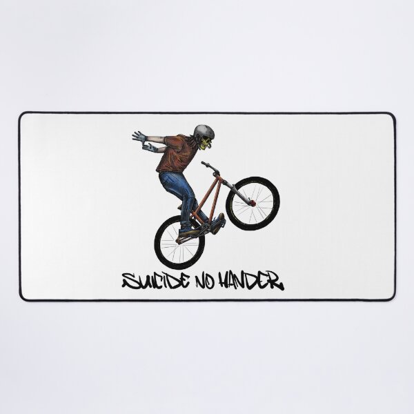 Item preview, SUICIDE NO HANDER mtb street hardtail dirtjump bike trick cycling slopestyle mountain bike rider illustration nice  artwork  designed and sold by Vidy.yf.