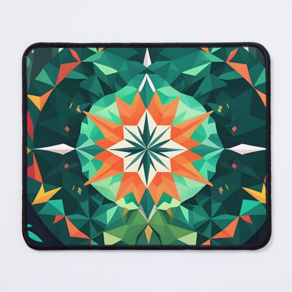 Item preview, low poly forest kaleidoscope flower circle designed and sold by Kalaidax.