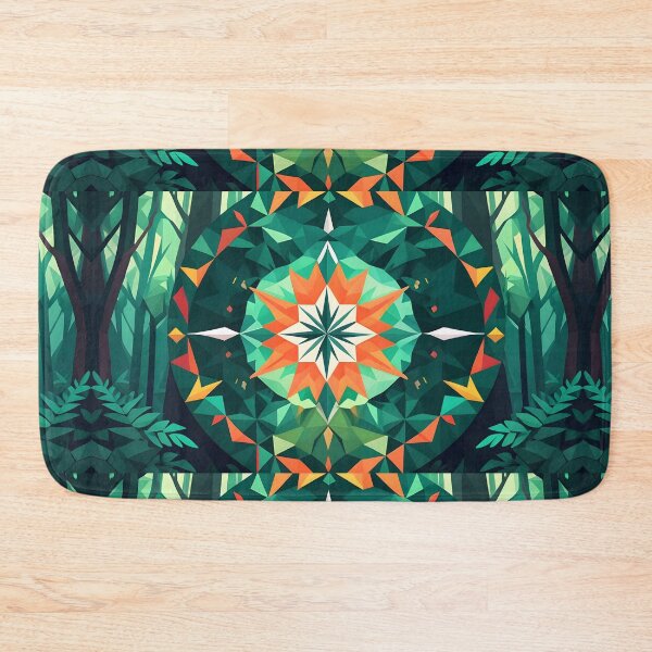 Item preview, low poly forest kaleidoscope flower circle designed and sold by Kalaidax.