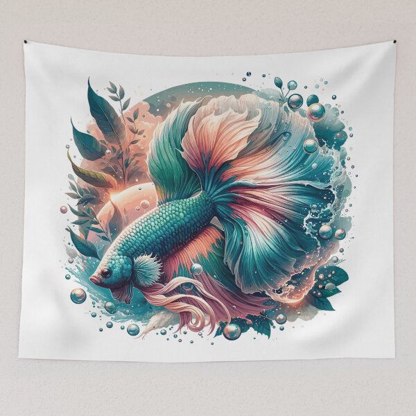 Item preview, Fighting fish, Betta splendens, colorful fish designed and sold by FinFriends.