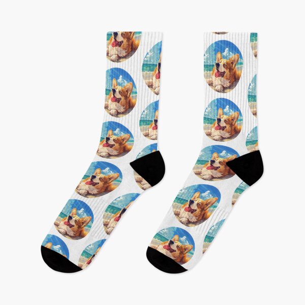Item preview, Summer happy corgi beach day designed and sold by AngelinaBezm.