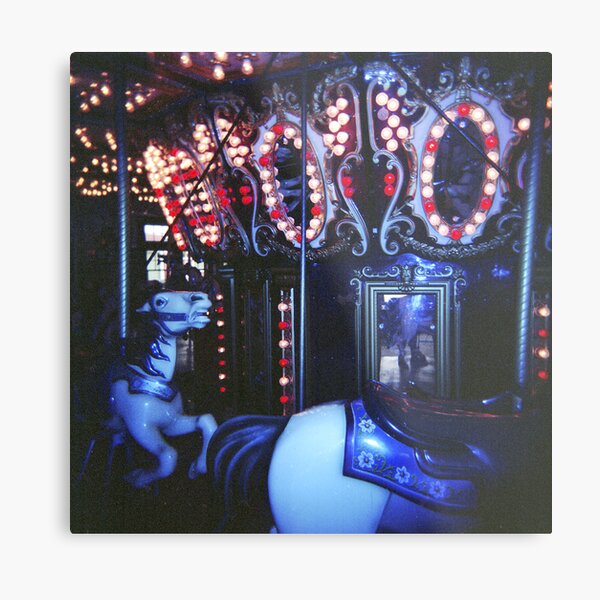 Dark Horse Carousel Metal Print
