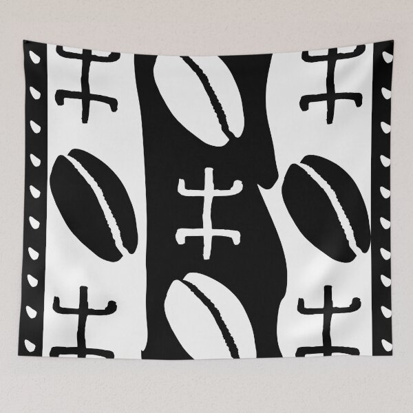 Item preview, African bogolan cloth artwork designed and sold by Wolagno.