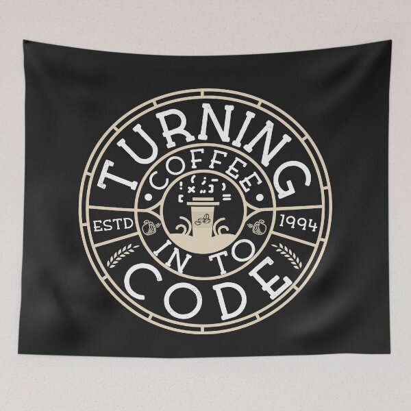 Item preview, Turning coffee into code since 1994 designed and sold by Code Monkeys.