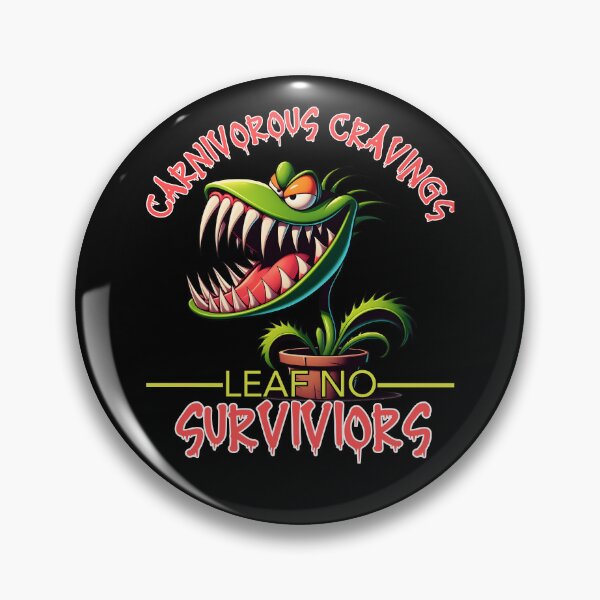 Item preview, Carnivorous Cravings Leaf No Survivors Funny Venus Flytrap Cartoon designed and sold by André Botes.