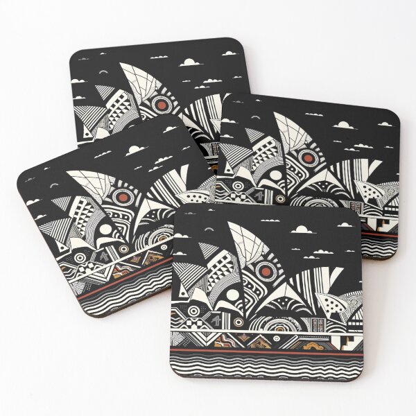 Item preview, Sydney Opera House in the style of traditional Aboriginal art designed and sold by centaurius21.