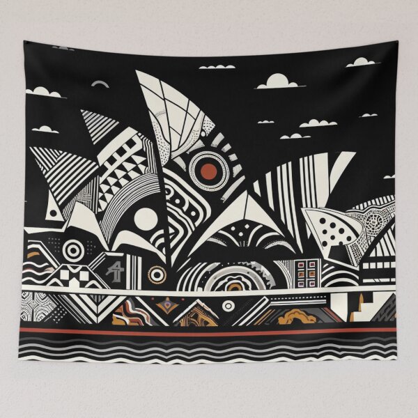 Item preview, Sydney Opera House in the style of traditional Aboriginal art designed and sold by centaurius21.