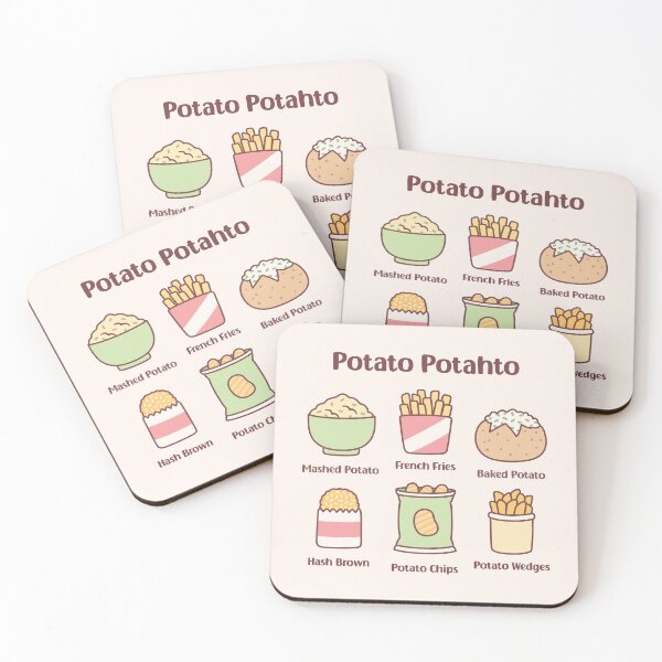 Item preview, Potato Potahto Mashed Potato French Fries Hash Brown Potato Chips designed and sold by rustydoodle.