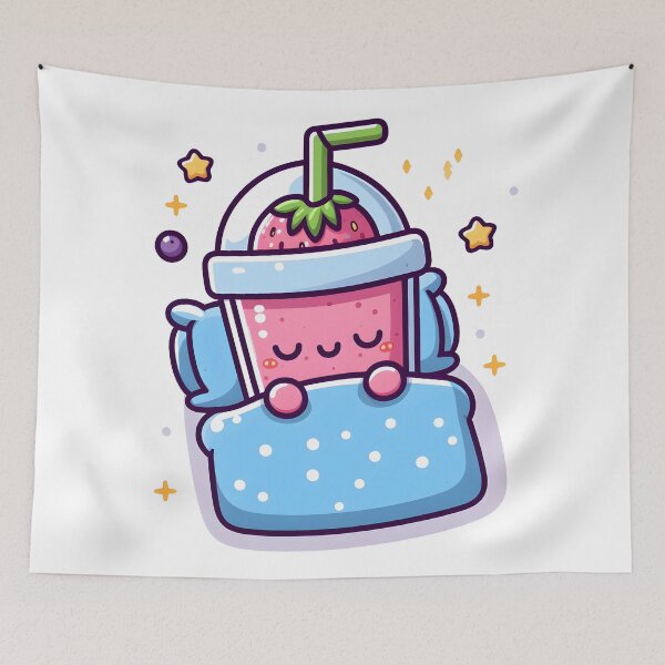 Item preview, Kawaii Smoothie With Blanket designed and sold by CanvasCutie.