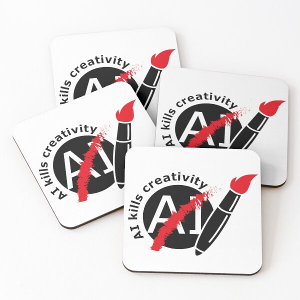 Item preview, AI kills creativity - No AI designed and sold by Bazarstreet.