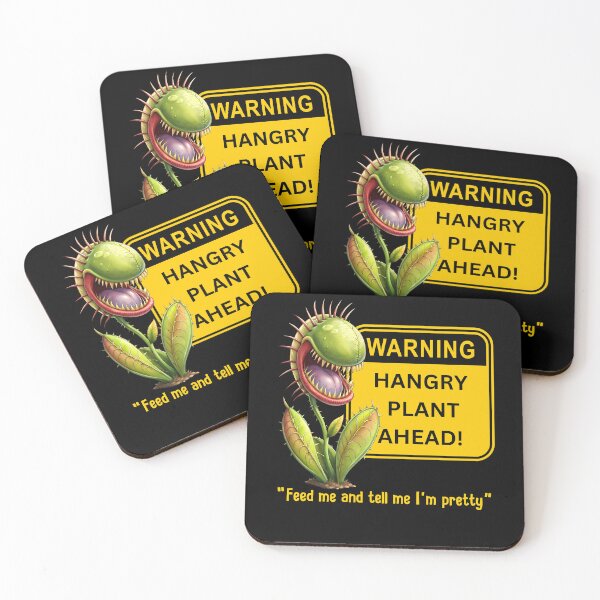 Item preview, Warning Hangry Plant Ahead Funny Venus Flytrap Cartoon designed and sold by André Botes.