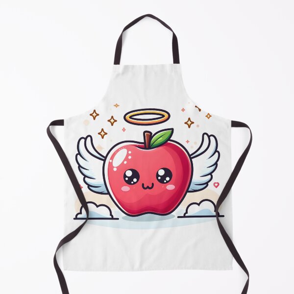 Item preview, Kawaii Apple With Angel Wings designed and sold by CanvasCutie.