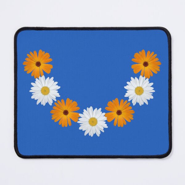 Item preview, Daisies and Calendula Marigold Flowers Necklace Shapes Mania designed and sold by Shapes-Mania.