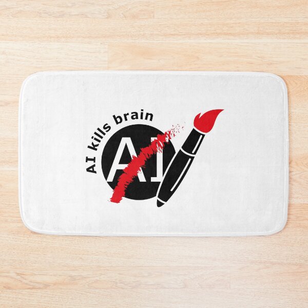 Item preview, AI kills Brain - No AI designed and sold by Bazarstreet.