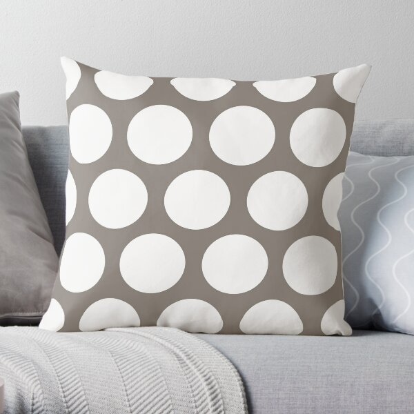 Large Polka Dots: Navy Blue Throw Pillow by Jared S Davies