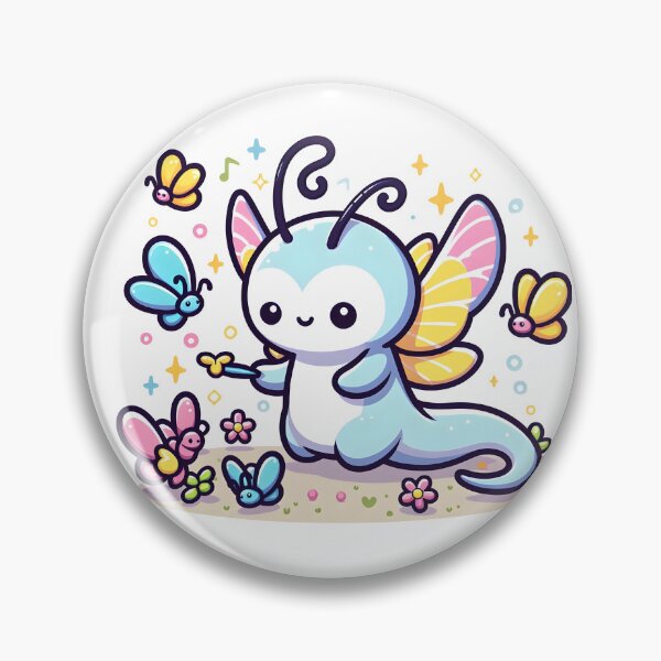 Item preview, Kawaii Gentle Banshee With A Group Of Colorful Butterflies designed and sold by CanvasCutie.
