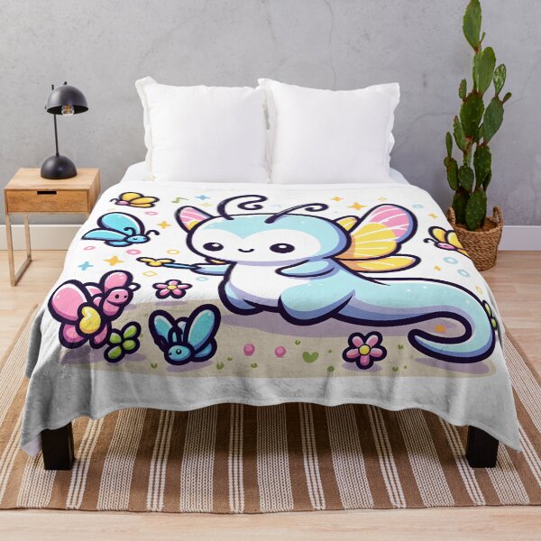 Item preview, Kawaii Gentle Banshee With A Group Of Colorful Butterflies designed and sold by CanvasCutie.