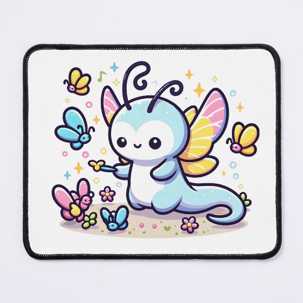 Item preview, Kawaii Gentle Banshee With A Group Of Colorful Butterflies designed and sold by CanvasCutie.