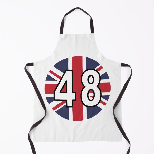 Item preview, UK Flag with number 48 designed and sold by Angry Swan Designs.