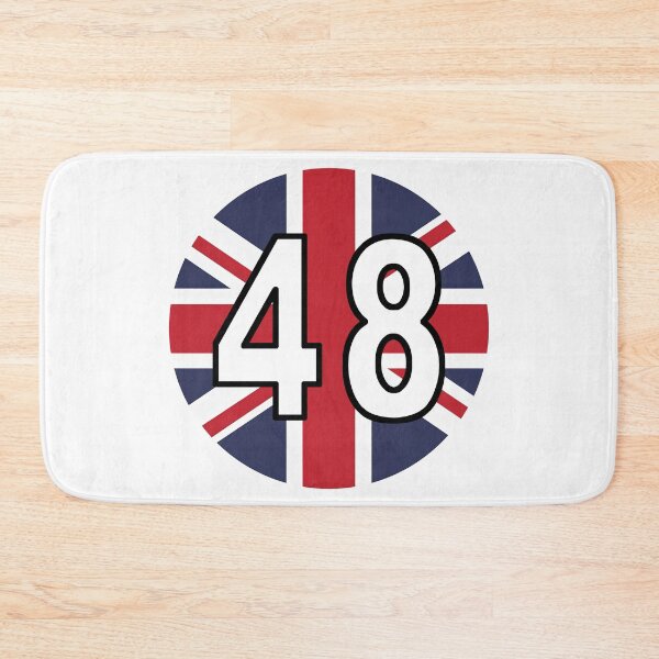 Item preview, UK Flag with number 48 designed and sold by Angry Swan Designs.