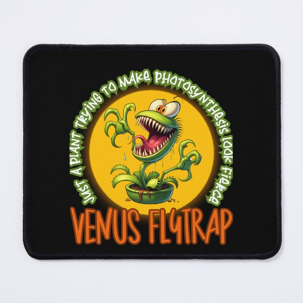 Item preview, Just a Plant Trying to Make Photosynthesis Look Fierce Funny Venus Flytrap Cartoon designed and sold by André Botes.