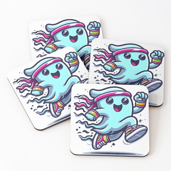 Item preview, Kawaii Energetic Wraith With Colorful Wristbands designed and sold by CanvasCutie.