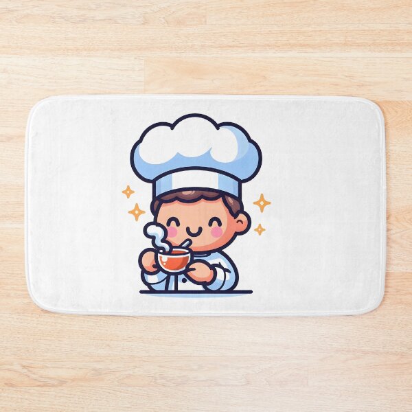 Item preview, Kawaii Chef With Top Hat Sipping Tea Elegantly designed and sold by CanvasCutie.