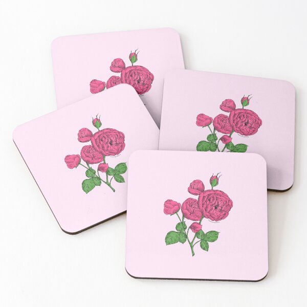 Item preview, Mid Pink Pompon Rose Bloom Full 26-40 Petals In 3+ Rows designed and sold by zenithcreative.