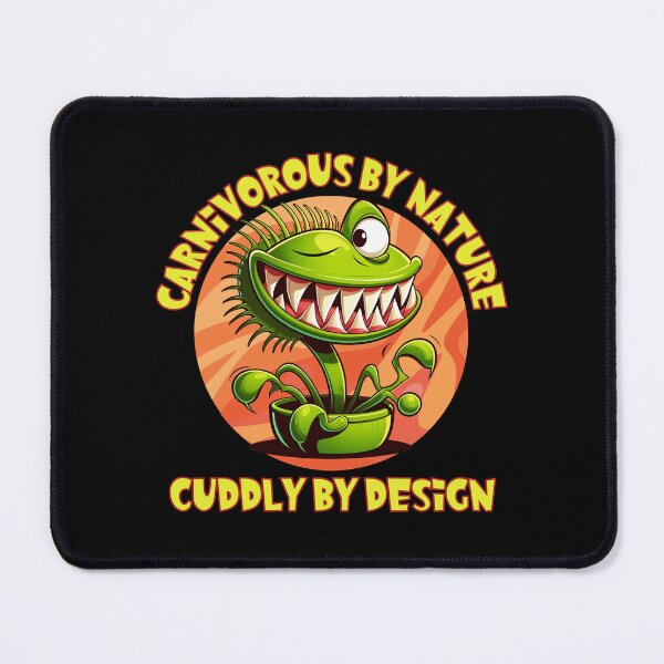 Item preview, Carnivorous By Nature Cuddly By Design Funny Venus Flytrap Cartoon designed and sold by André Botes.
