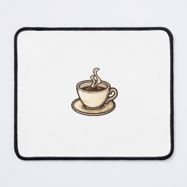 Aperçu de l'œuvre Joli dessin numérique d'une tasse de café créée et vendue par Sticker1Central.